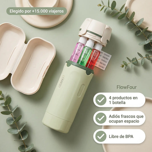 FlowFour® - Botella dispensadora 4 en 1