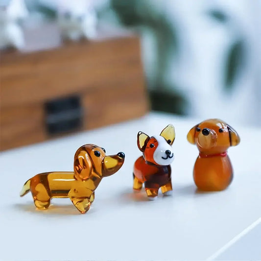 Mini Perro De Vidrio